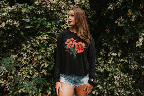 OHANA BRAND WAHINE Crop Long Sleeve