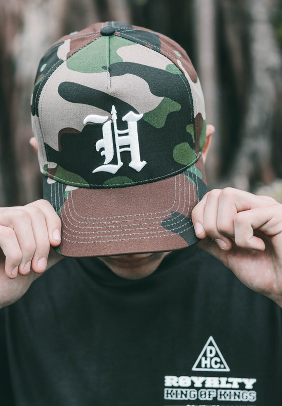 H SPEAR Camo A-Frame Snapback