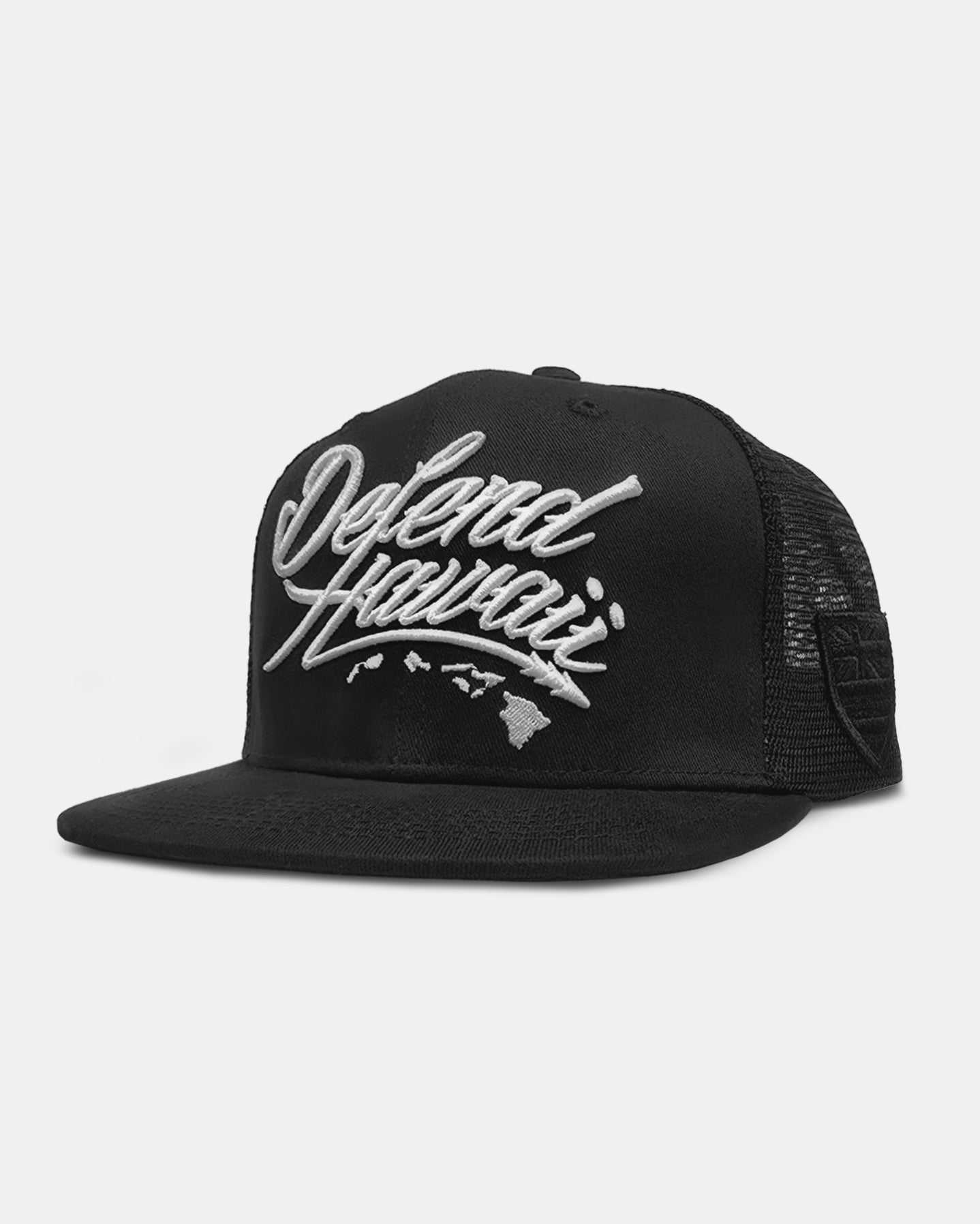 Defend Hawai'i - WILDSTYLE LOGO Black Trucker – Defend Hawaii