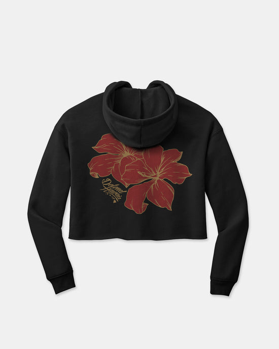 WILD HIBISCUS Crop Hoodie